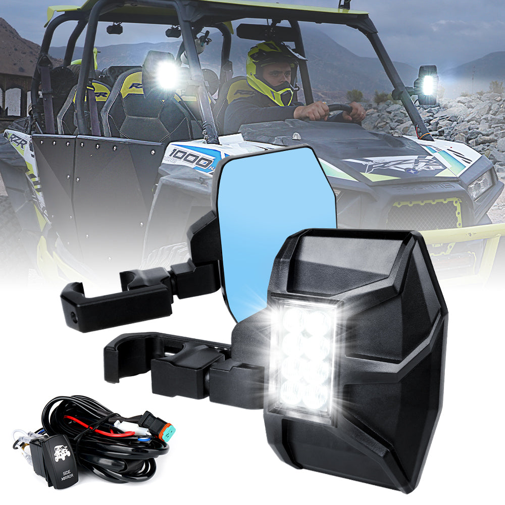 Adjustable Side View Mirror with LED Lights for UTV – High Five Motorsports  and Outdoors