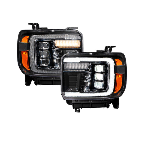 14-18 GMC Sierra 1500 and 15-19 GMC Sierra 2500/3500 LED Projector Headlights Pair Form Lighting