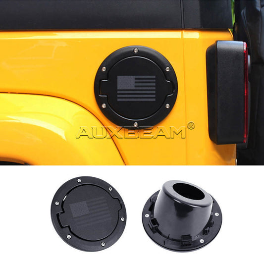 Stainless Steel Non-locking Gas Cap Cover for Jeep Wrangler JK 2007-2017