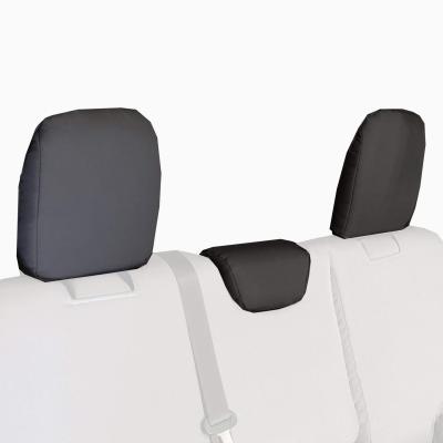 Jeep Bench Headrest Covers 2018+ Wrangler JLU 4 Door (No Armrest) Black