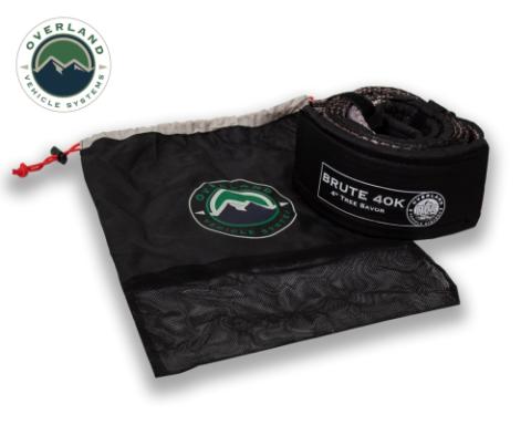 Tree Saver Tow Strap 40,000 lb. Gray With Storage Bag Overland Vehicle Systems