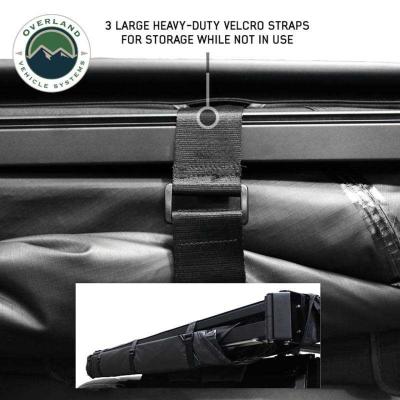 XD Nomadic 270 - Awning W/Lights and Black Out , Passenger Side, Black Body, Black Trim and Black Travel Cover Overland Vehicle Systems