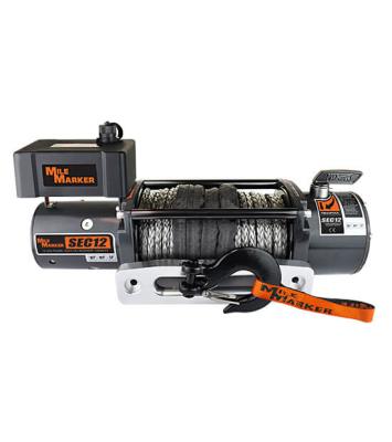 12000 LB Winch w/ 92 Foot Synthetic Rope 4.9 HP Series Wound Motor SEC12 Winch ES Premium Mile Marker