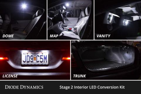 Interior LED Kit for 2012-2016 Chevrolet Malibu, Cool White Stage 1 Diode Dynamics