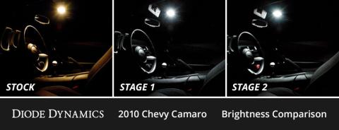 Interior LED Kit for 2010-2015 Chevrolet Camaro,  Cool White Stage 2 Diode Dynamics