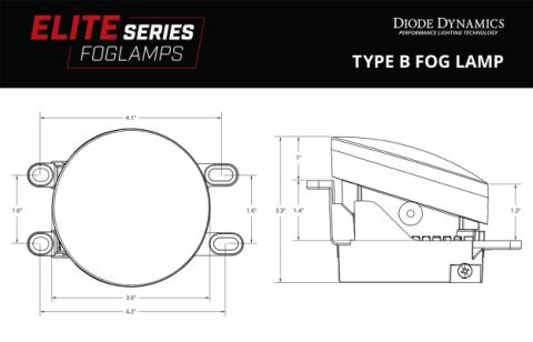 Elite Series Fog Lamps for 2013-2018 Lexus ES350 Pair Yellow 3000K Diode Dynamics