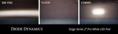 Stage Series 2in LED Pod Sport White Combo Flush ABL Single Diode Dynamics