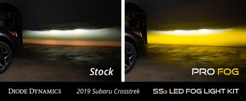 SS3 LED Fog Light Kit for 2016-2021 Subaru Crosstrek Yellow SAE Fog Pro w/ Backlight Diode Dynamics
