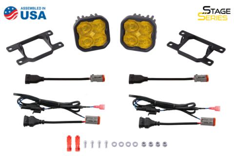 SS3 LED Fog Light Kit for 2010-2018 Ford Transit Connect White SAE Fog Sport w/ Backlight Diode Dynamics