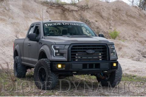 SS3 LED Fog Light Kit for 2015-2020 Ford F-150 Yellow SAE Fog Pro w/ Backlight Diode Dynamics