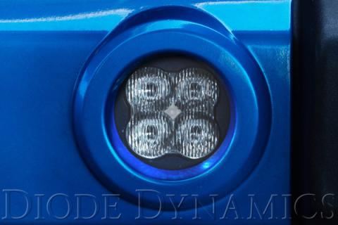 SS3 LED Fog Light Kit for 2014-2017 Jeep Cherokee Yellow SAE Fog Pro w/ Backlight Type M Bracket Kit Diode Dynamics