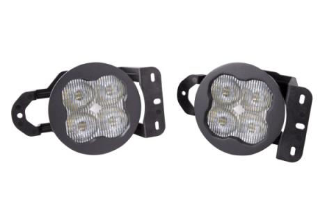 SS3 LED Fog Light Kit for 2018-2021 Jeep JL Wrangler White SAE Fog Max w/ Backlight Type MS Bracket Kit Diode Dynamics