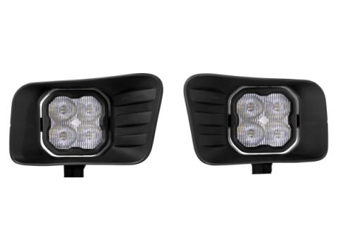 SS3 LED Fog Light Kit for 2010-2018 Ram 2500/3500 White SAE Fog Sport w/ Backlight Diode Dynamics