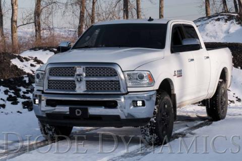 SS3 LED Fog Light Kit for 2010-2018 Ram 2500/3500 White SAE Fog Sport w/ Backlight Diode Dynamics
