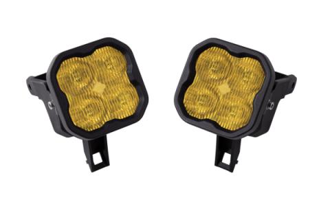 SS3 LED Fog Light Kit for 1999-2010 Ford Super Duty F-250/F-350 Yellow SAE Fog Pro w/ Backlight Diode Dynamics