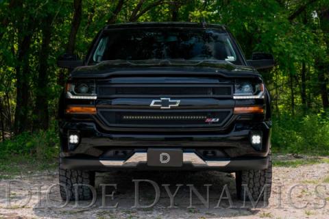 SS3 LED Fog Light Kit for 2016-2018 Chevrolet Silverado 1500 White SAE Fog Pro w/ Backlight Diode Dynamics