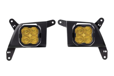 SS3 LED Fog Light Kit for 2020-2021 Chevrolet Silverado HD 2500/3500 Yellow SAE Fog Sport w/ Backlight Diode Dynamics