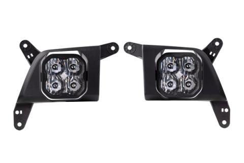 SS3 LED Fog Light Kit for 2020-2021 Chevrolet Silverado HD 2500/3500 White SAE Fog Pro w/ Backlight Diode Dynamics