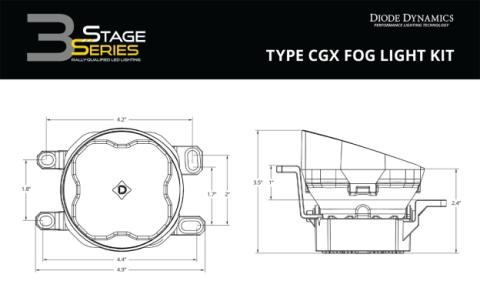 SS3 LED Fog Light Kit for 2011-2013 Lexus IS350, Yellow SAE Fog Max with Backlight
