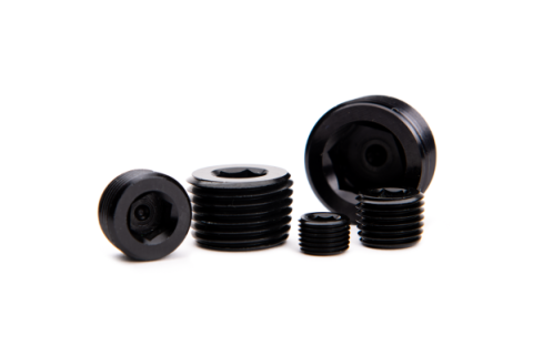 3/8 Inch NPT Hex Socket Plug Black Fleece Performance