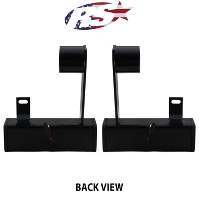 2020-Current Chevy GMC 2500 3500 Hitch Bar Reverse 7in LED Flood Lighting Heavy Duty Bolt-On Street Series Kit and Dual End Light Cap