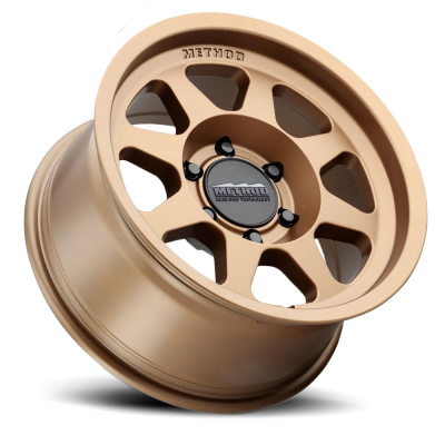 Aluminum Wheels 16x8 Bead Grip MR701 Bolt Pattern 6 On 139.7 Offset 0 Lip Size 1.42 Method Bronze BRZ Method