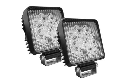 Street Series 4 Inch Square LED Work Spot Light 27W/1755 Lumen Pair Race Sport Lighting