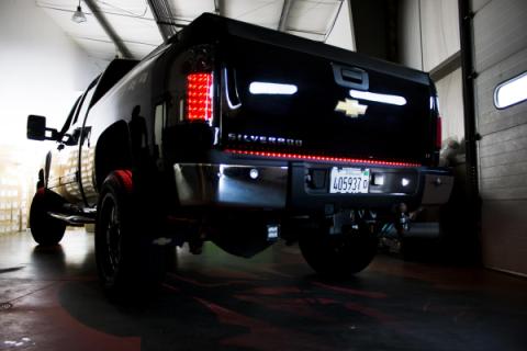 60 Inch LED Tailgate Bar w/ Reverse Light and Waterproof Heavy Duty Aluminum Channel Professional Grade ULTRA Series Race Sport Lighting