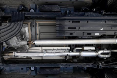 2025 Ram 1500 3.0L SST SO Armor Pro 3 inch Cat-back 2.5 Inch Dual Split Rear Exhaust with Polished Tips MBRP