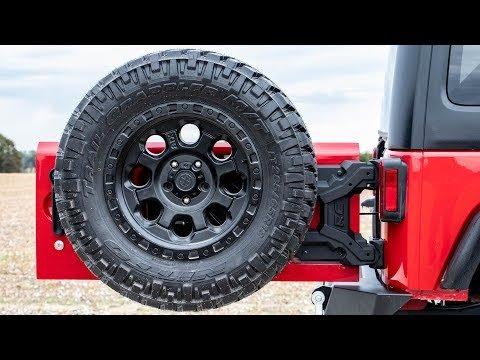HD Hinged Spare Tire Carrier Kit 07-18 Jeep JK Rough Country