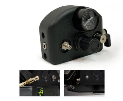 Jeep JK Tire Inflator System 4 Tire For 07-18 Wrangler JK 2/4 Door W/Engine Mount With Box, Fittings, Hoses and Storage Bag Black UP Down Air