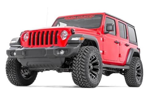 2.5 Inch Jeep Suspension Lift Kit V2 Shocks &amp; Springs 18-20 Wrangler JL Rough Country