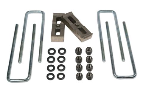 Rear Block &amp; U-Bolt Kit 1 Inch 01-10 Chevy Silverado/GMC Sierra 3500 / 3500HD 4WD Tuff Country