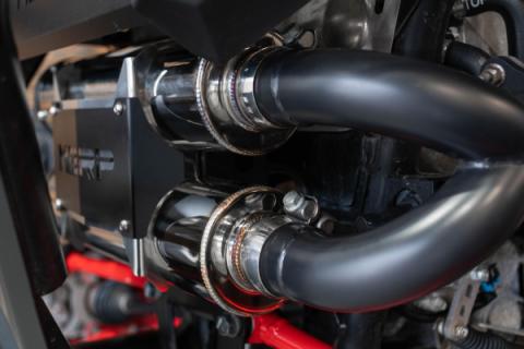 Stacked Dual Slip On Exhaust Pipe For 20-Up Polaris RZR Pro XP Turbo Performance Series MBRP