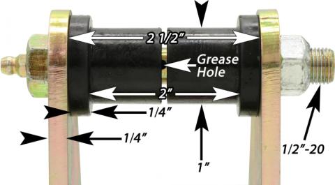 HD Leaf Spring Shackles 76-86 Jeep CJ Front Includes Urethane Bushings HD Greasable Bolts Pair RockJock 4x4