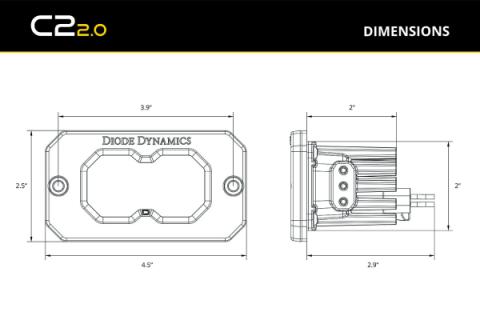 C2 2.0 Max White Combo/Driving Flush RBL (Pair) Diode Dynamics