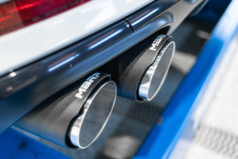 T304 Stainless Steel 2.5 Inch Resonator Back Dual Rear Quad Tips 18-Up Audi S5 Coupe/S4 Sedan MBRP