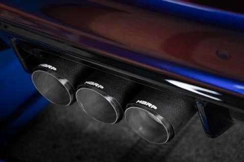 23-Up Honda Civic Type R 2.0L 3 Inch Cat-Back Exhaust System Armor Pro T304 Stainless Steel Triple Center Outlet with Carbon Fiber Tips Active Exhaust MBRP