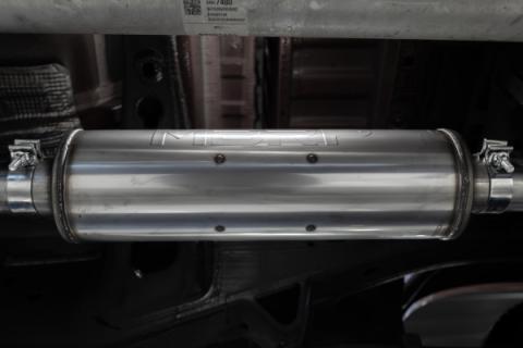 2019-up Silverado/Sierra 1500 2.7L Armor Lite Aluminized Steel 3 Inch Cat-Back, 2.5 Inch Dual Split Rear Exit MBRP