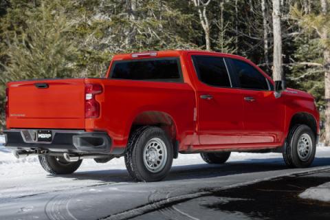 2019-up Silverado/Sierra 1500 2.7L Armor Lite Aluminized Steel 3 Inch Cat-Back, 2.5 Inch Dual Split Rear Exit MBRP