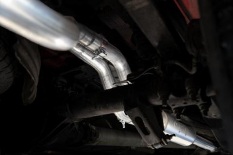 2019-up Silverado/Sierra 1500 2.7L Armor Lite Aluminized Steel 3 Inch Cat-Back, 2.5 Inch Dual Split Rear Exit MBRP