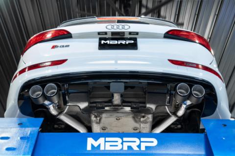 2014-2017 Audi SQ5 3.0T 2.5 Inch Axle-Back Dual Rear Exit T304 Stainless Steel with Quad Carbon Fiber Tips MBRP