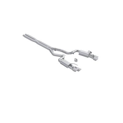 24-Up Ford Mustang GT 5.0L Armor Lite Aluminized Steel 3 Inch Cat-Back Dual Split Rear with Quad Tips Street Profile MBRP