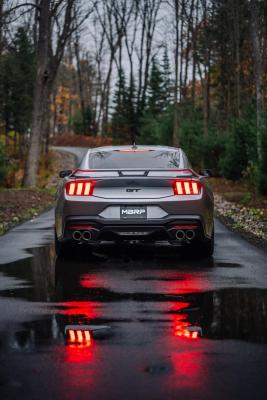 24-Up Ford Mustang GT 5.0L, Armor Lite Aluminized Steel 3 Inch Cat-Back Dual Split Rear with Quad Tips, Race Profile MBRP