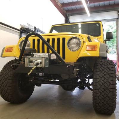 1997-2006 Jeep Wrangler TJ Stubby Front Bumper Diamond Series Bare Steel Stinger GateKeeper Off-Road