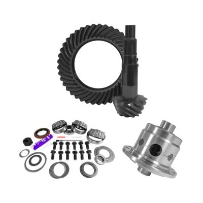11.25 inch Dana 80 Thin 3.73 Rear Ring and Pinion Install Kit 35 Spline Positraction 4.125 inch Yukon Gear &amp; Axle