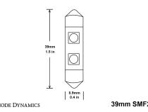 39mm SMF2 LED Bulb Cool White Single Diode Dynamics