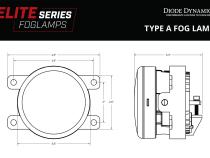 Elite Series Fog Lamps for 2005-2007 Ford Ranger STX Pair Cool White 6000K Diode Dynamics