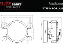 Elite Series Fog Lamps for 2018-2022 Jeep JL Wrangler Sahara/Rubicon w/ Plastic Bumper Pair Yellow 3000K Diode Dynamics