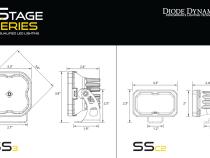 SS3 LED Ditch Light Kit for 2017-2020 Ford Raptor, Sport Yellow Combo Diode Dynamics